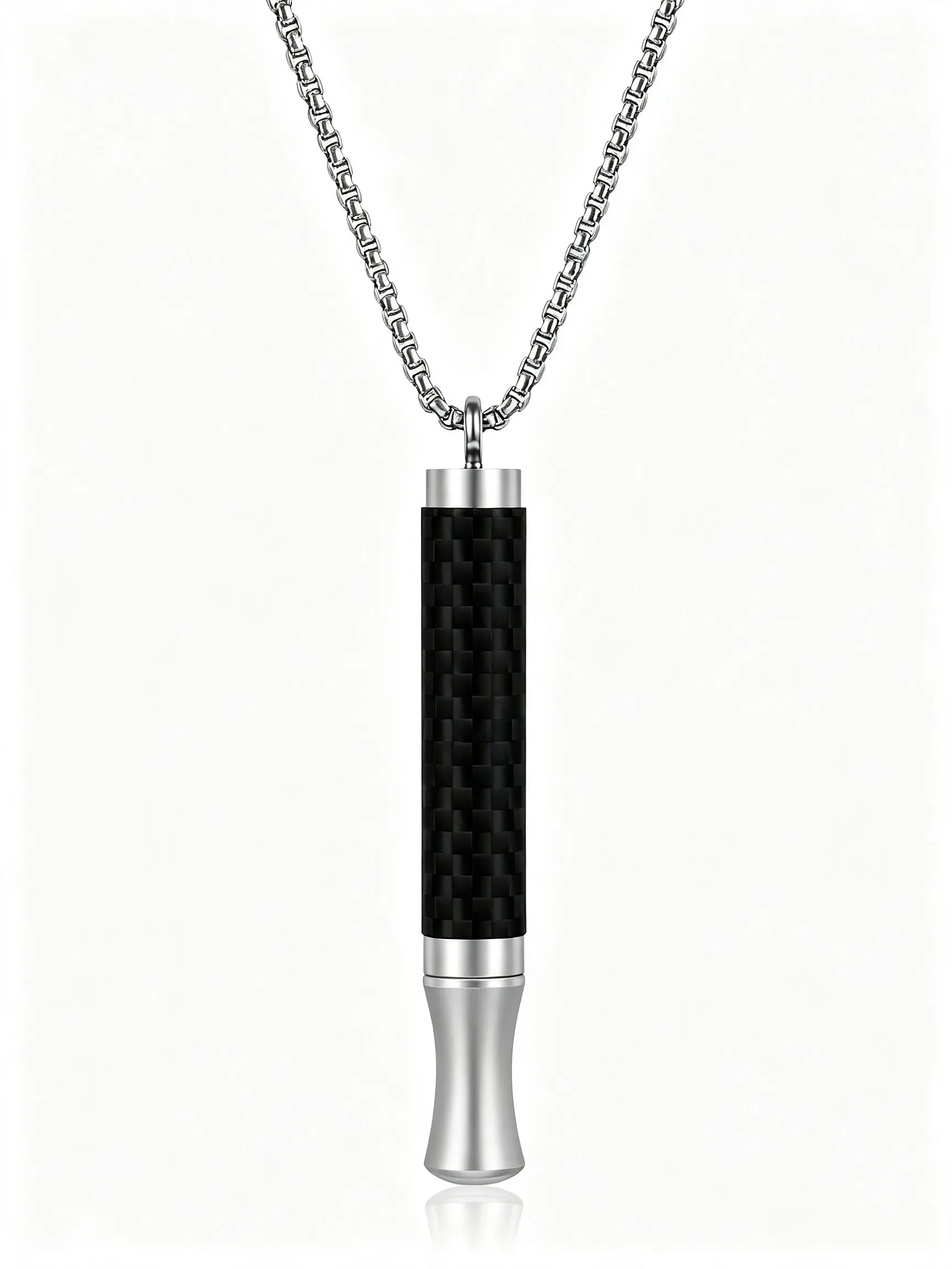 New Carbon Fiber Meditation Breathing Necklace, Removable Fruit Scent Filter, Premium 304 Stainless Steel 18K Golden Plated Pendant Necklace, Classic Versatile Daily Wear Jewelry, Perfect Christmas Gift for Family & Friends, Decorative Accessory Necklace