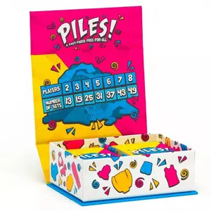 Tabletop Game Piles! Card Game for Family Gatherings, Fun Paper Card Game, Perfect for Home Entertainment, Engaging Group Activity