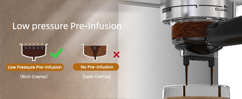 Kismile Espresso Machine 20 Bar, 3-Second Heat for Rapid Cold Brew, Built-in Steam Wand for Lattes, Touch Screen, 40oz Tank, Gift for Coffee Lovers