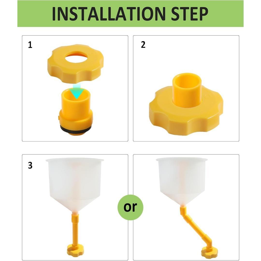 Coolant Funnel Radiator Flush Kit - No Spill Car Accessories, Universal Vehicle Antifreeze Bleeder