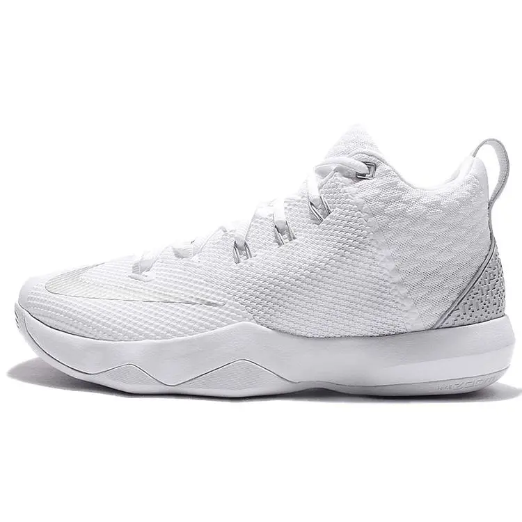 Nike Ambassador 9 Round Toe Lace-Up Fabric Shock Absorption Non-Slip Wear-Resistant Support Mid-Top Basketball Shoes 852413-100