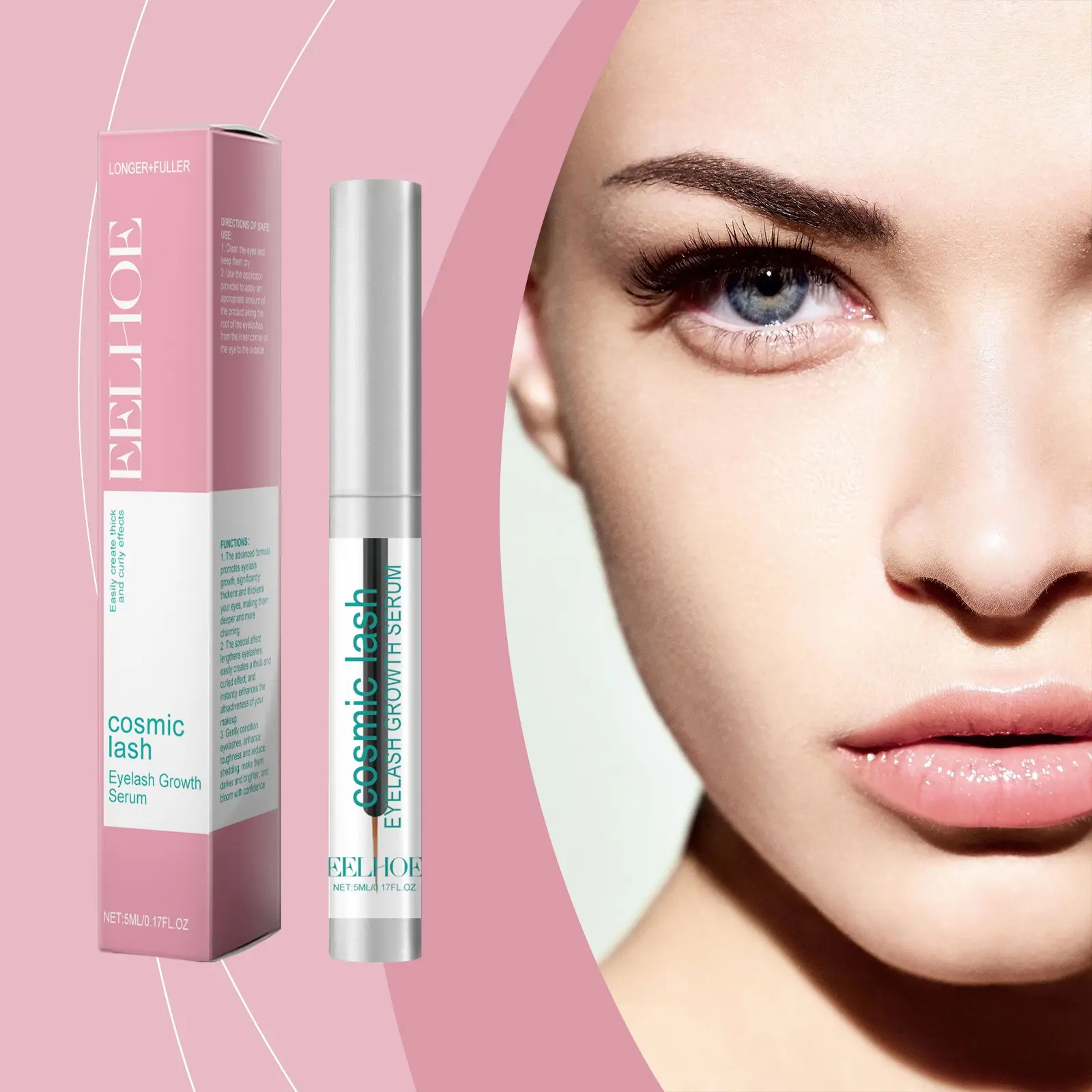 Daily Gentle Eyelash Care Liquid, Natural Hold Long-Lasting Lustrous Eyelashes, Moisturizing Formula for Healthy Looking Eyelashes, Gentle Eyelash Serum, Eyelash Enhancer