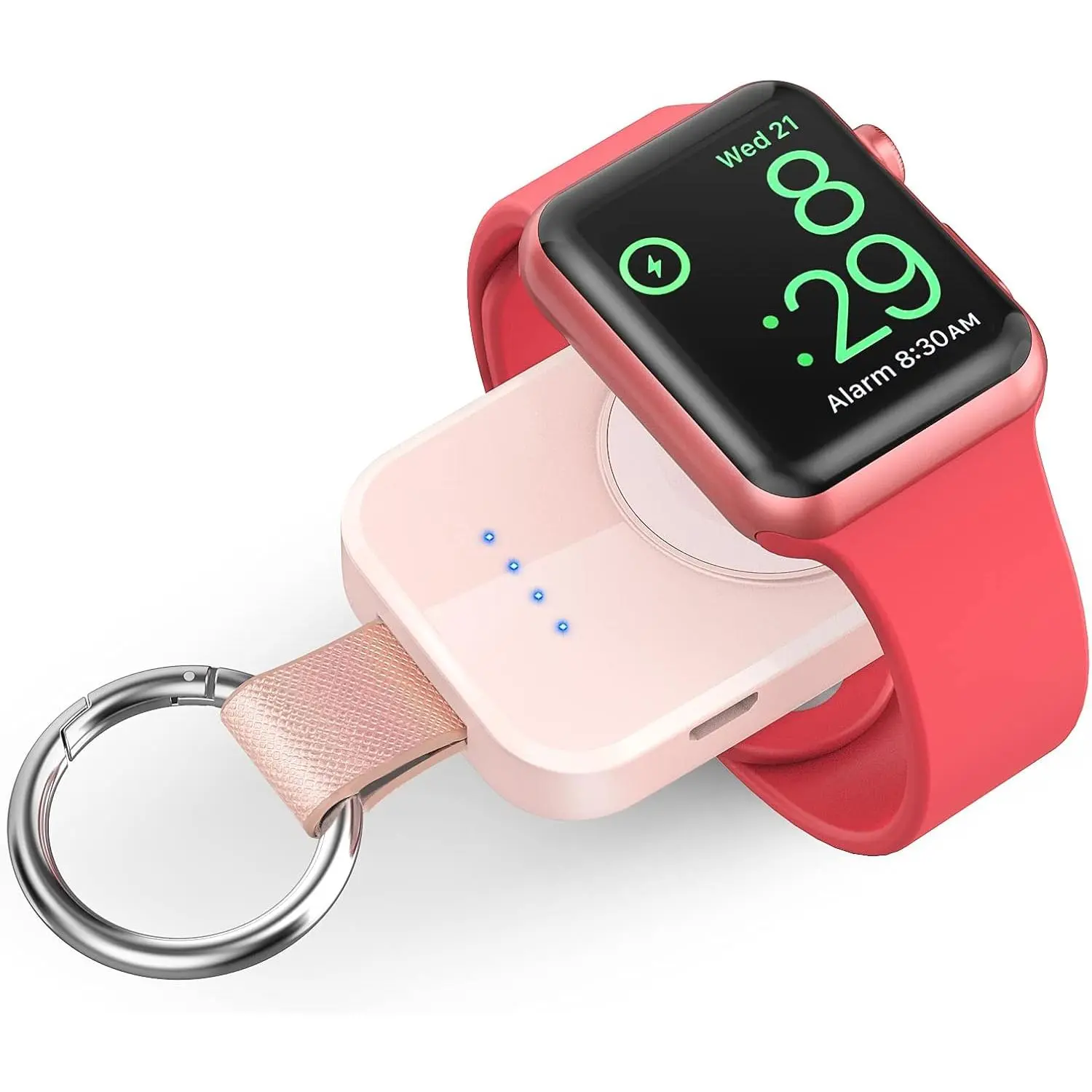 Portable Wireless Charger for Apple Watch Travel Keychain Power Bank| Compact Smart Magnetic Charging, 1000mAh Battery, On The Go Travel Accessories,for iWatch Series 11/10/9/8/7/6/5/4/3/2/SE