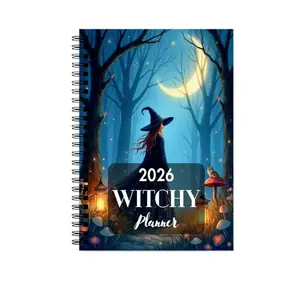 Witch Costume with Pointed Hat and Robe, Long Hair Flowing in Night Scene, Iconic Witch Culture Image, Perfect for Halloween