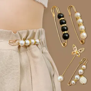 Waist Adjuster Pin For Loose Pants Fix Clothes Clip Buckle Prevent Wardrobe Malfunction Dress Cinch Tightening Secret Safety Brooch For Women And Men