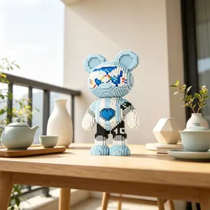 Blue Number 10 Athlete 3D Puzzle Building Block Decor, Ideal for Home Office Shelves, Party Decor, Perfect Gift for Holidays