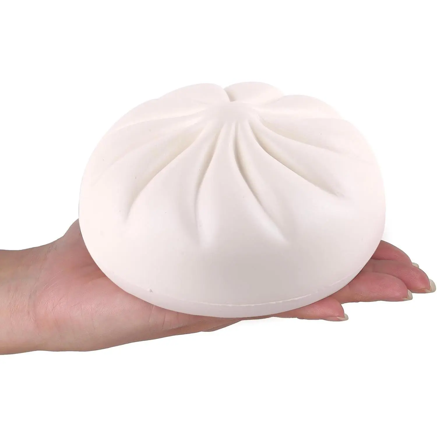 Dumpling Squishy Toy, Jumbo Slow-Rising Kawaii Stress Relief Squeeze Ball, White Steamed Bun Squishy, Jumbo Squishy