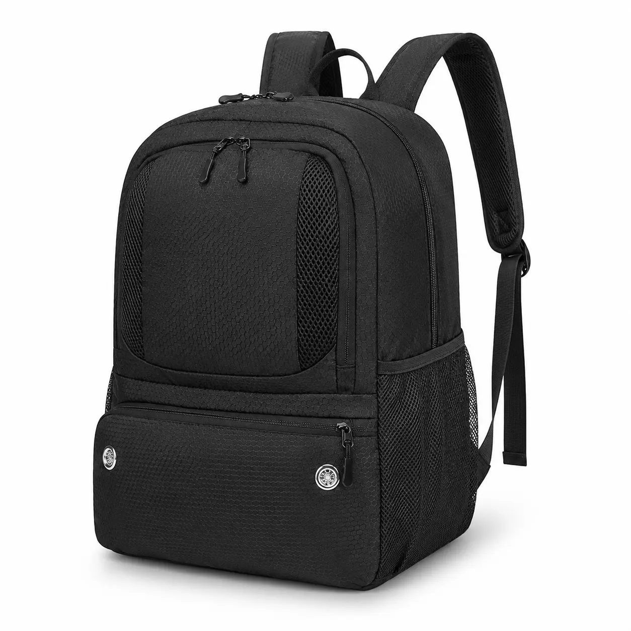 Soccer Backpack with Ball & Shoe Compartment, Large Sports Bag for Basketball Volleyball Gym School Travel, Oxford Fabric Sports Bags