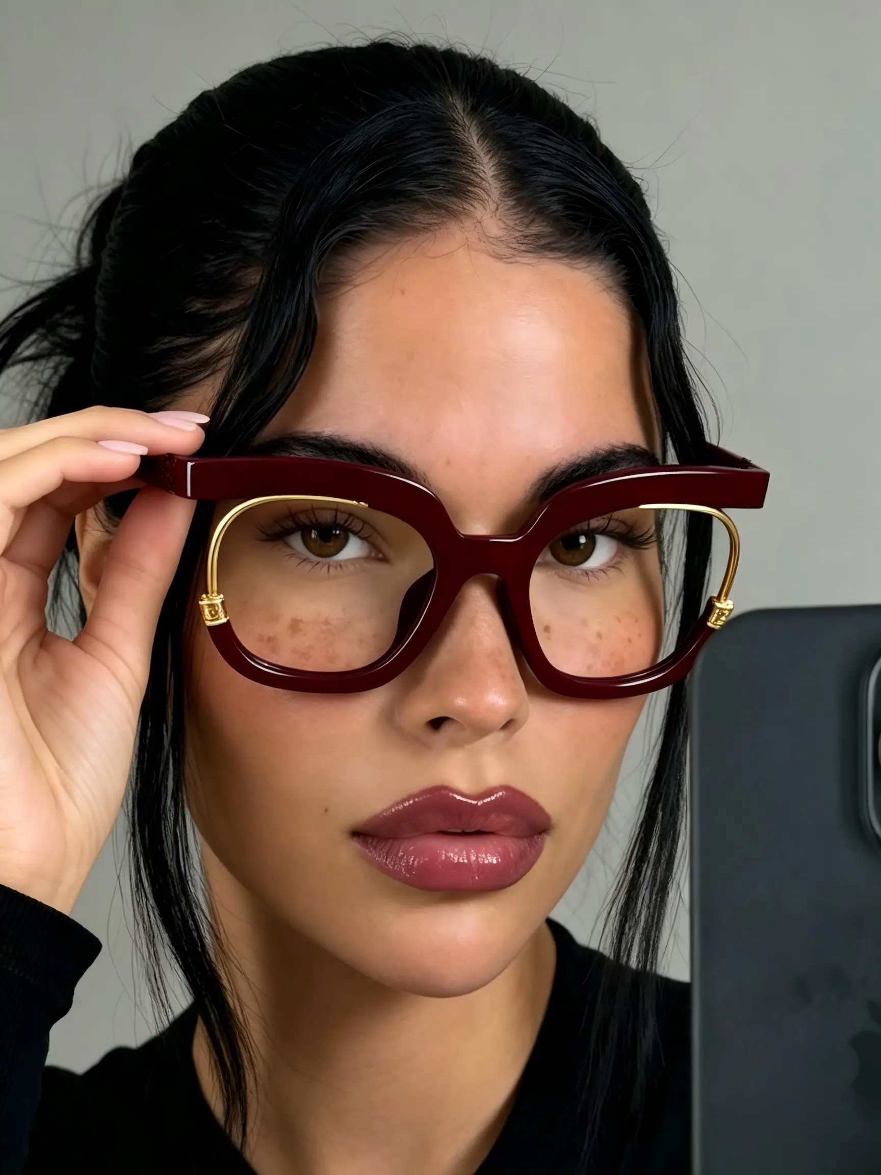 Y2K Oversized Owl Decorative Fashion Flat Mirror Frame Glasses, Preppy Style, Solid Pattern, Non-Color Changing, Party Wear for Women