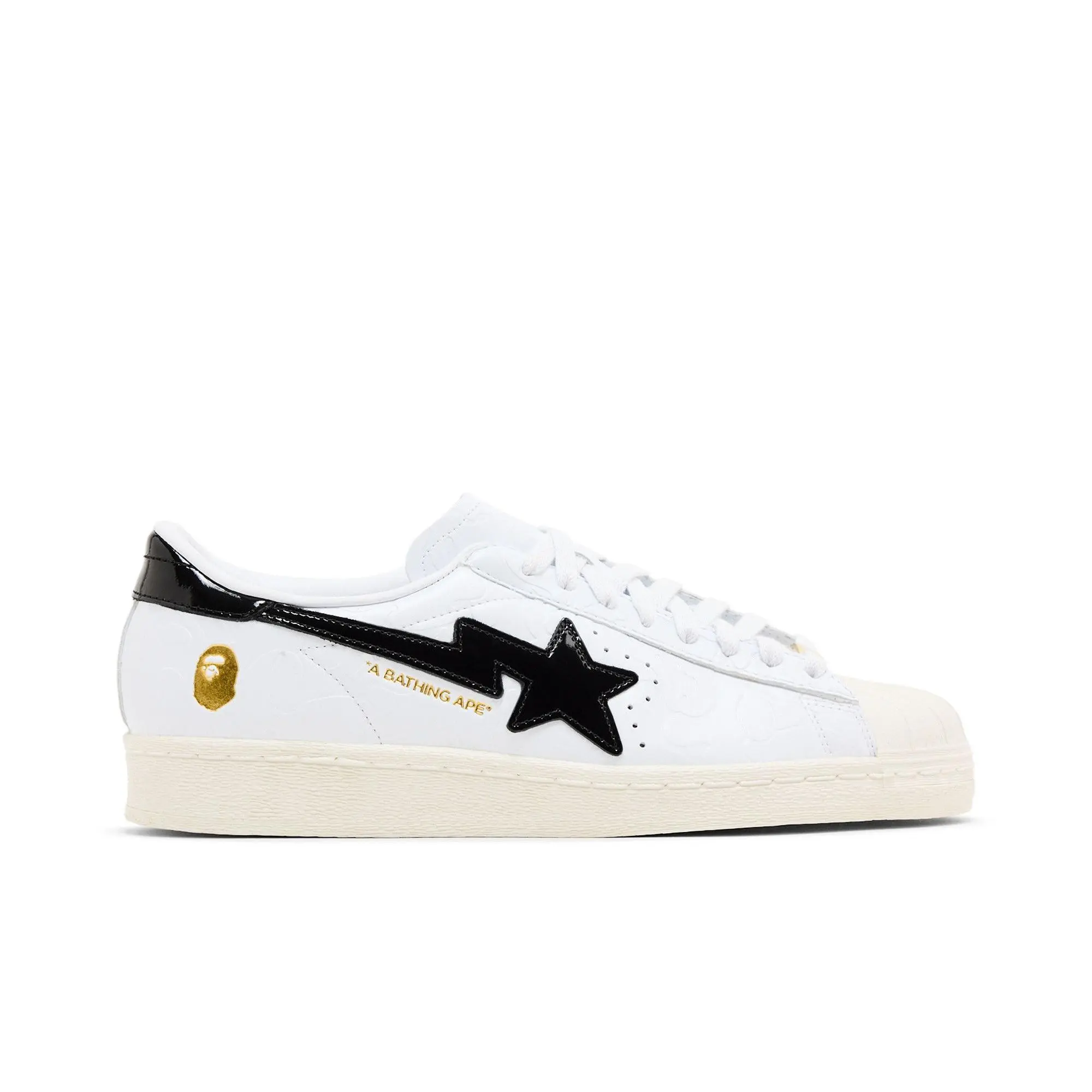 BAPE x adidas Superstar Vintage 'White Black' (Unisex) Cloud White/Core Black/Off White sneakers JR2701