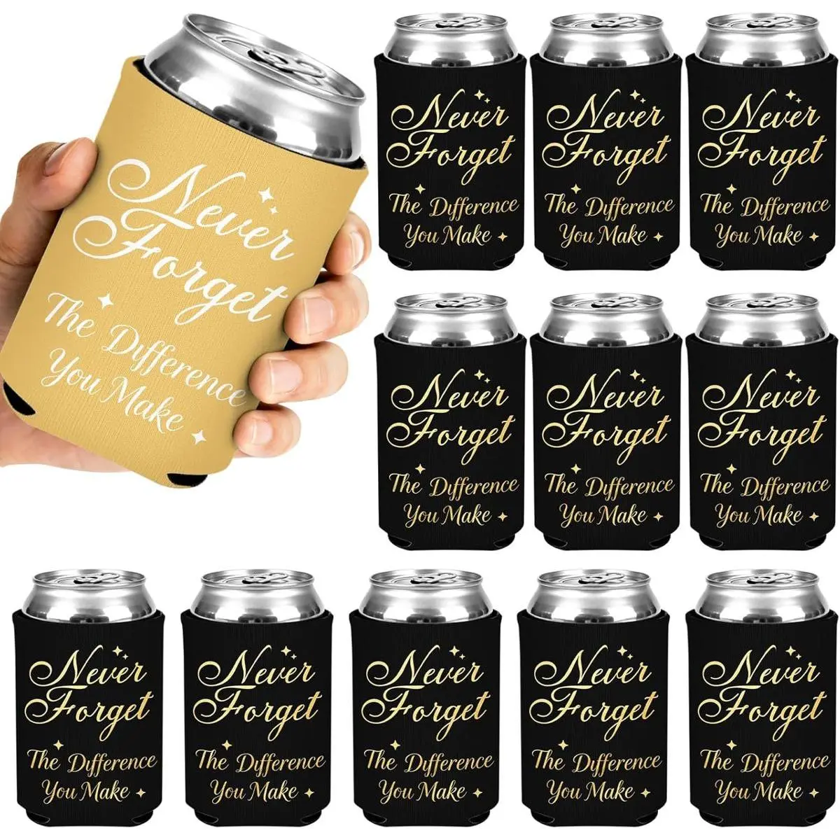 Appreciation Gifts for Coworkers, Employee, Bosses, Mentor, Teacher, Can Cooler Sleeves Holder Pack of 12, Thank You Gifts, End of Year, Retirement Farewell Going Away Birthday Gift, for Women/Men