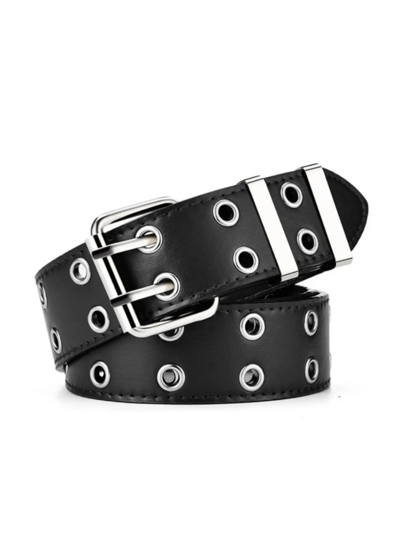 Punk Style Chain Decorated PU Leather Belt, Fashionable Waistband for Jeans Trousers, Trendy All-match & Exquisite Belt for Birthday Gift, Street Style Belt, Chain Belts, Casual Belt, Alt Belt, Decorative Belt