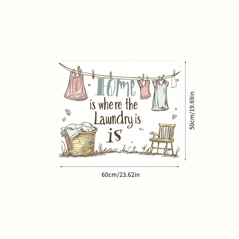 Warm slogan pattern washing machine protective pad, countertop absorbent pad, quick drying refrigerator liner, suitable for microwave cover pad of washing machine and dryer, suitable for use in laundry room and kitchen