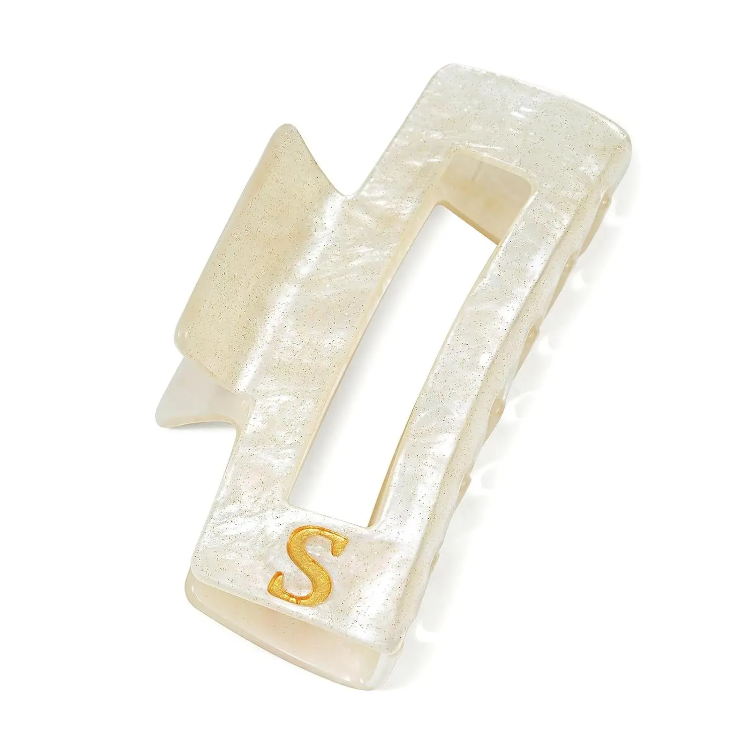 Birthday Gifts for Women 2026 - Fashion Glitter Monogram Initial Claw Clip, Personalized Gifts for Women Birthday , Initial Hair Clips, Fashion and  Hair Claw Accessories (-S)