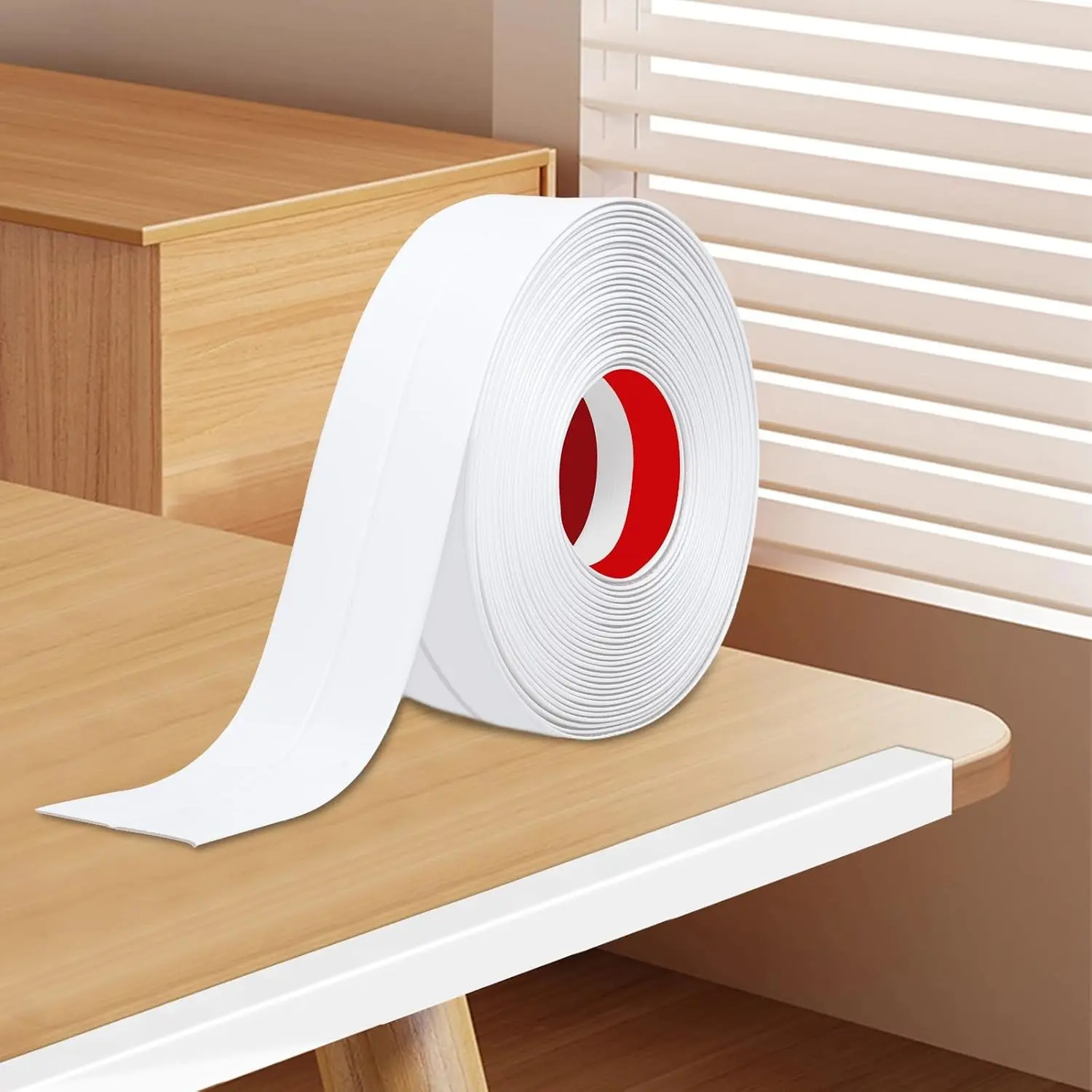 Wall Corner Protector 1.57 in x 13 ft Peel and Stick PVC White