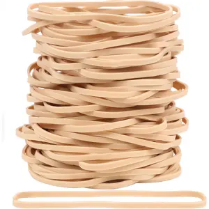 Rubber Bands 150Pcs 4.8inch Big Elastic Rubber Band Beige Large Rubber Bands for Office Supplies File Folders Litter Box (4 4/5" x 1/8")