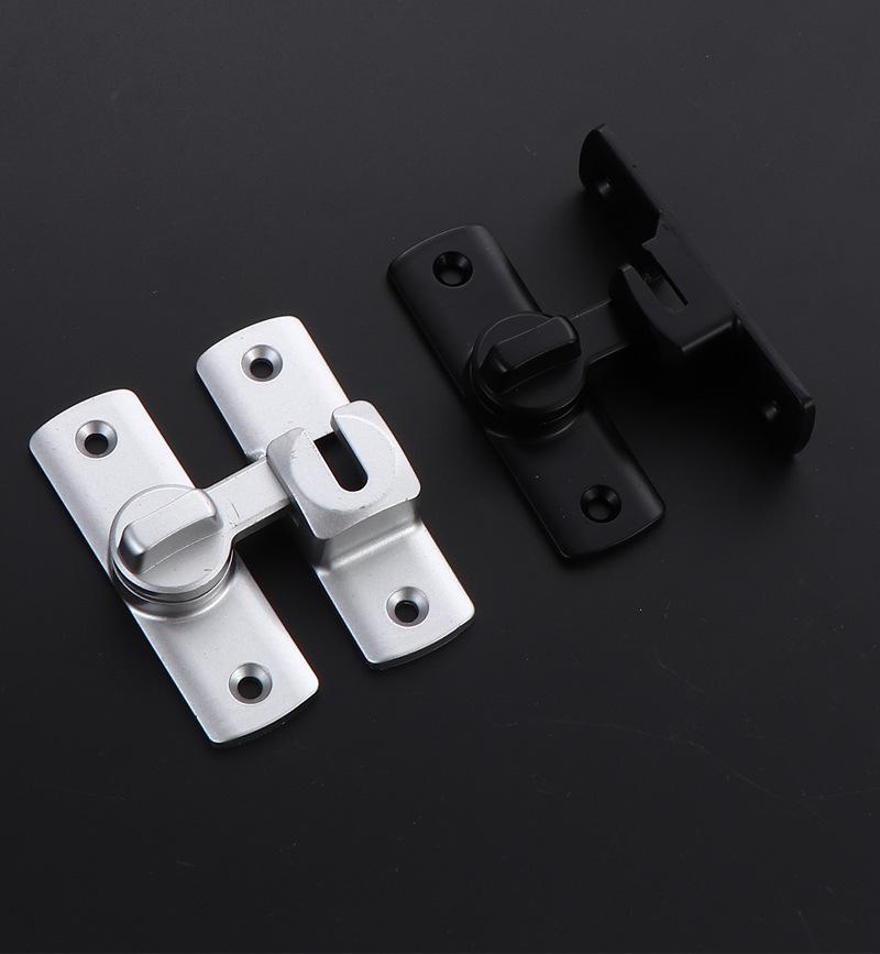 Adjustable Sliding 180 Degree 90 Degree Door Latch Sliding Screen Door Latch Barn Door Lock Hasp Latch Flip Barn Door Lock, 90°/180° Door Latch Lock, Zinc Alloy Gate Latches Home