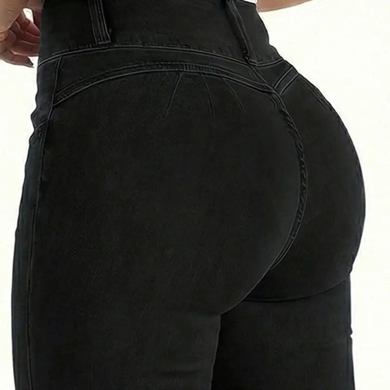 Casual Fashion Retro High-Waisted Slim Fit Women's Stretch Denim Jeans, Comfortable and Stylish, Perfect for Daily Wear