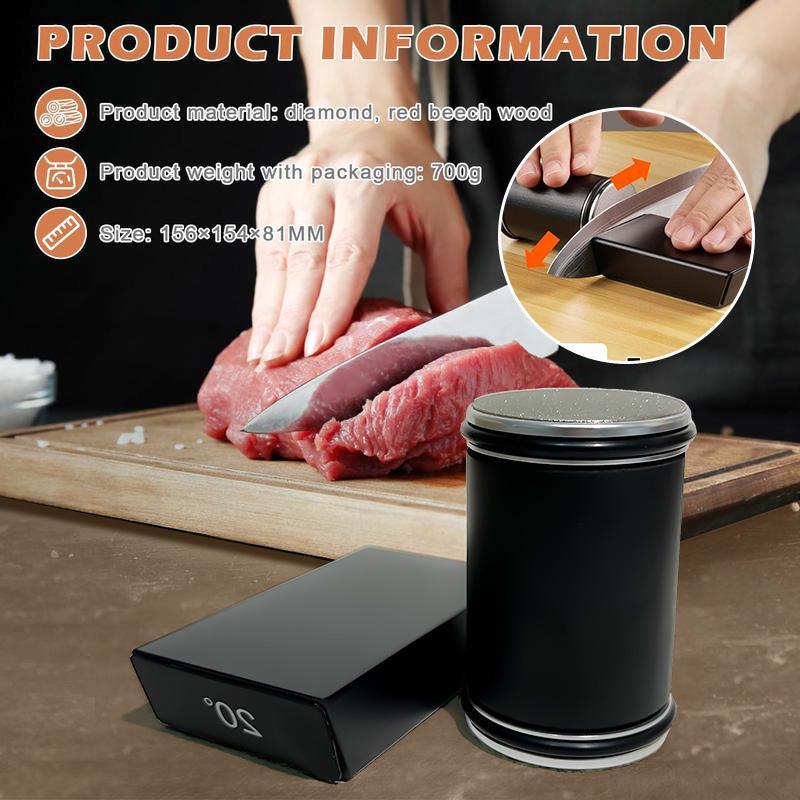 Manual Knife Sharpener Set, 1 Set Knife Sharpening Kit, Including Double Sided Fixed Base & Roller Or 2 Counts Grinding Plates, Kitchen Accessories Kitchenware