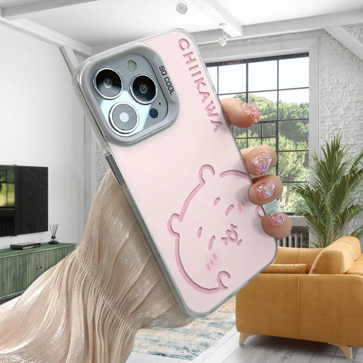 Cute Cartoon C-Chiikawa C-Couple Style Phone Case for iPhone 17 16 15 14 13 12 11 & Samsung S26 S25 S24 S23 S22 Plus Ultra, Fashion Design, Best Christmas Gift for Fans