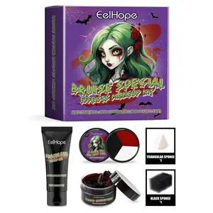 Halloween Vampire Makeup Kit, Skin-Friendly Face Body Paint Set for SFX Cosplay, Realistic Zombie Masquerade Special Effects Tools