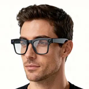 Touch Control Bluetooth-compatible Smart Glasses Camera, HD Camera, Bluetooth-compatible Voice Communication, Lightweight Design, Interchangeable Lenses