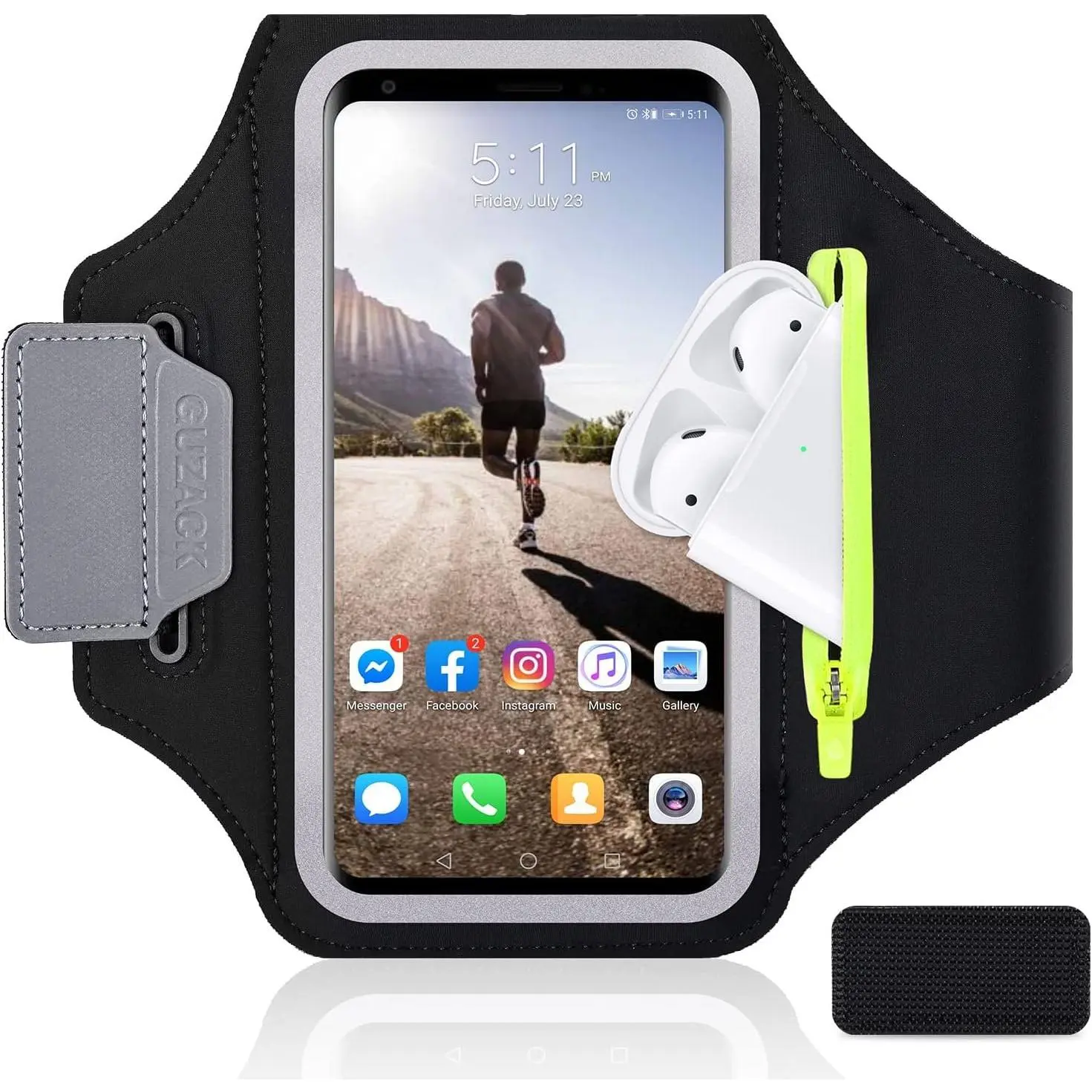 Running Armband for  17 16 15 14 13 Pro Max, Galaxy S25 S24 S23 S22, with Card Slot & Key Pockets, Running Phone Holder, Fit Up to 6.9 Inches Phone - Size L (Bigger Arm 14-17 in)