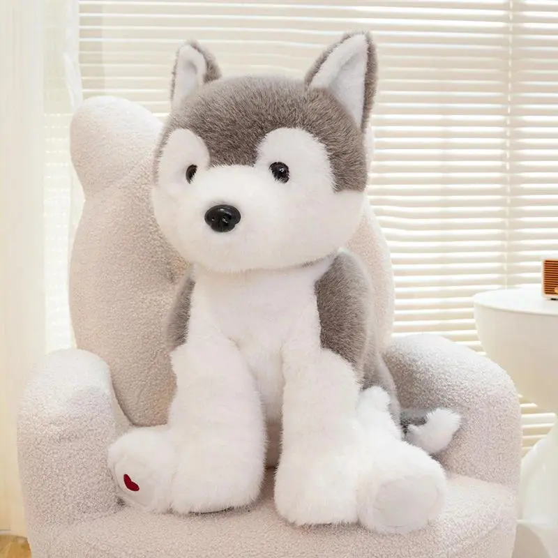 Wholesale Furry Plush Dog Animal Toys - 30/40/55cm Lifelike Breeds (West Highlands, Golden Retriever, Husky, Labrador, Border Collie), XL Size, Kid Gift, Photo Prop for DIY Felt Crafts