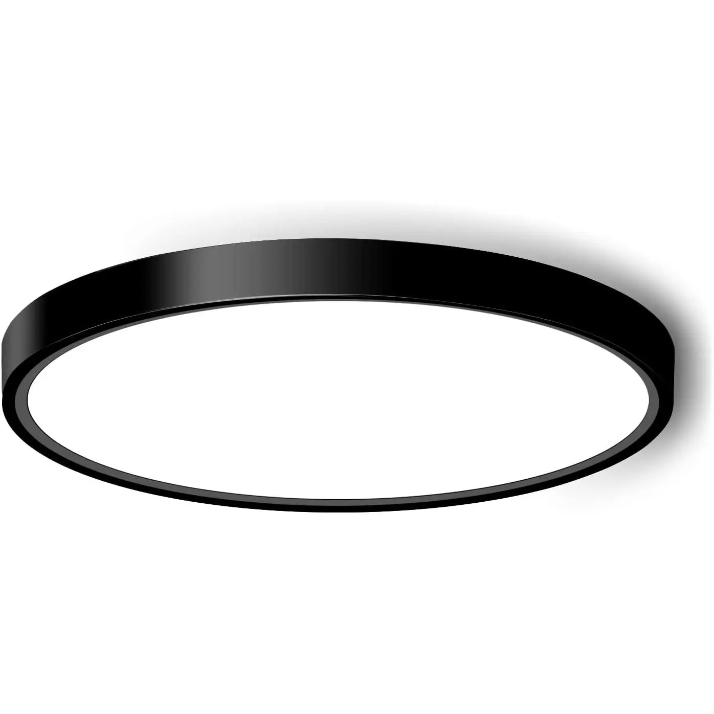 LED Flush Mount Ceiling Light Fixture, 9inch Modern Black Light, 18W 5000K, Low Profile Slim Flat Surface Lights for Bedroom Kitchen Hallway Laundry Stairwell Basement Closet
