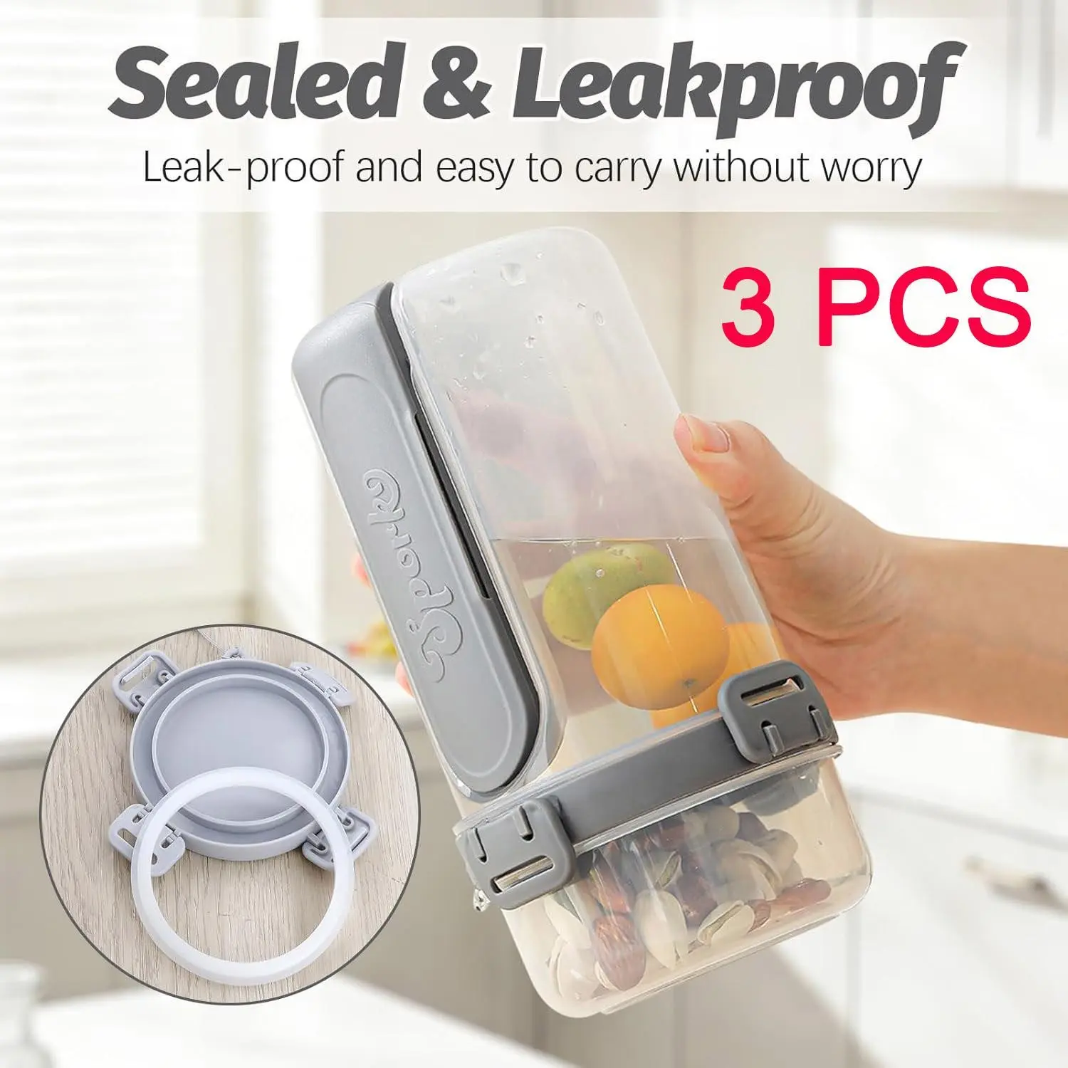 3 Pcs Overnight Oatmeal Jars, Portable, Double-Layered Yogurt Cups with Lids, Separates Dry and Wet Ingredients, Comes with A Spoon and Fork, Convenient for Carrying Breakfast Cereals, Nuts, and Fruit. Leak-Proof, Reusable Breakfast Cups.