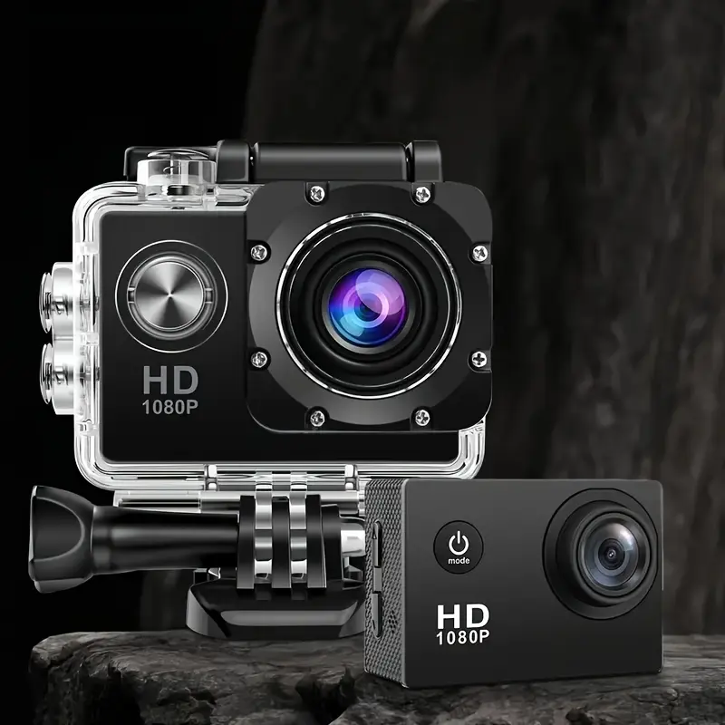 Digital Fisheye Lens Camera - 140° Wide Angle, 1080P HD, 2.0 inches LCD Display, Automatic Exposure, Battery/USB Power, MP4 Support, MicroSD Compatible, Outdoor Sports Recording, Supporting Mp4 Format