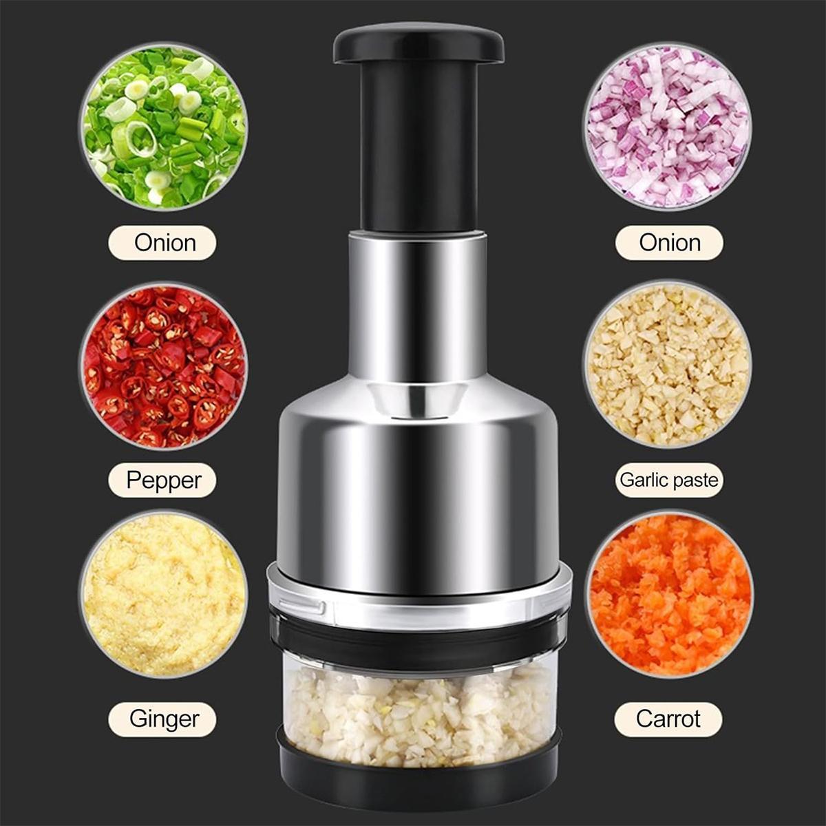 Multi-Function Vegetable Chopper, Garlic and Onion Chopper, Manual Chopper, Manual Vegetable Slicer and Dicer