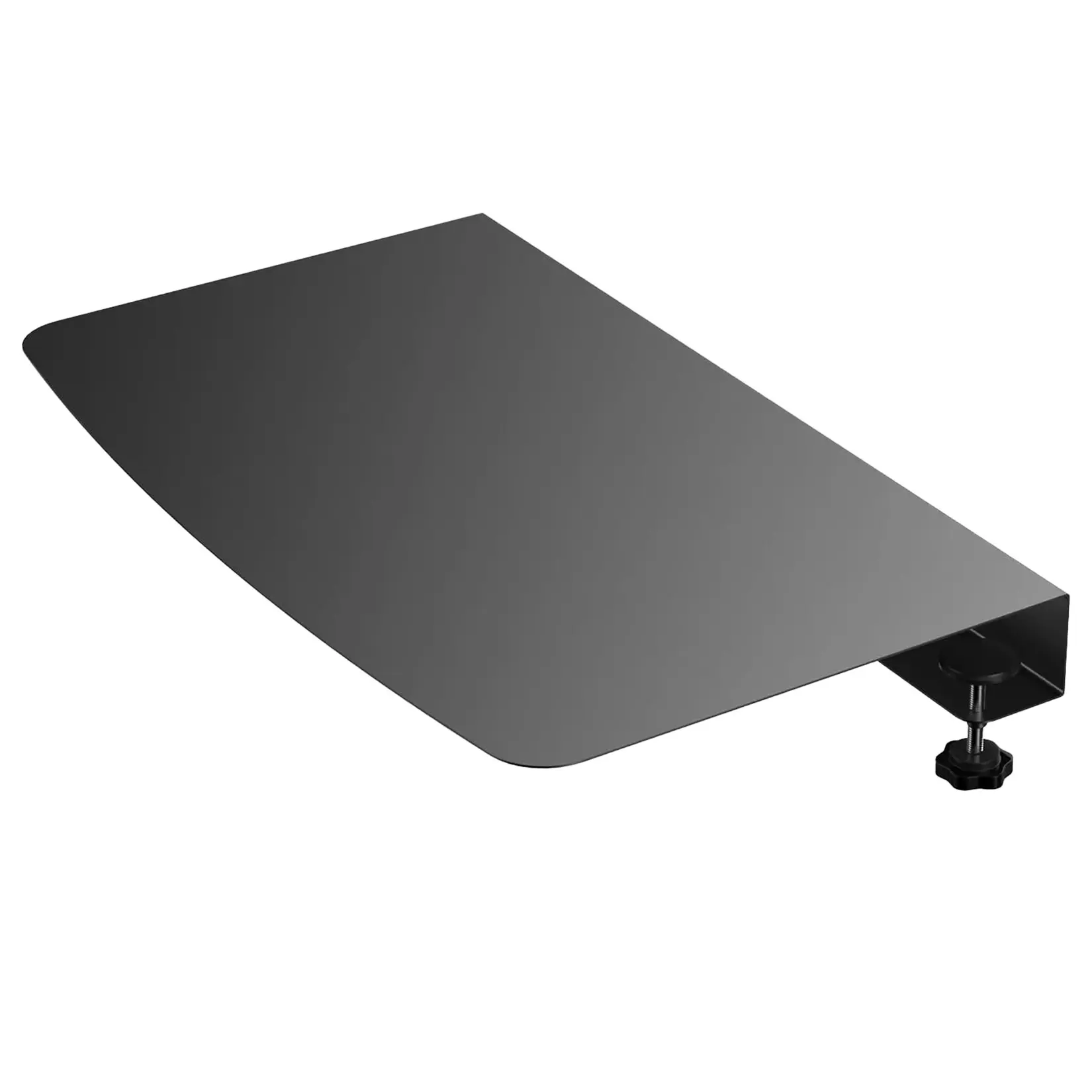 No-Drill Desk Extender Keyboard Tray – 17"x10" Clamp-On Platform, Ergonomic Pull-Out Shelf for Laptop & Keyboard, Space-Saving Computer Stand