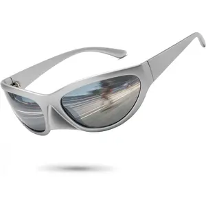 Polarized Black Wrap-Around Sunglasses for Men and Women, Oval TR90 Eagle Beak Frames, Trendy Sporty High Quality Driving Shades, Men's Accessories, Accessories for Women