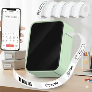 Compact Bluetooth Label Printer: Rechargeable USb, Multiple Fonts, Easy to Use. Lightweight for Home/Office Organization. High-Quality Prints for Containers, Files, Cables. Great Gift for Students & Pros.