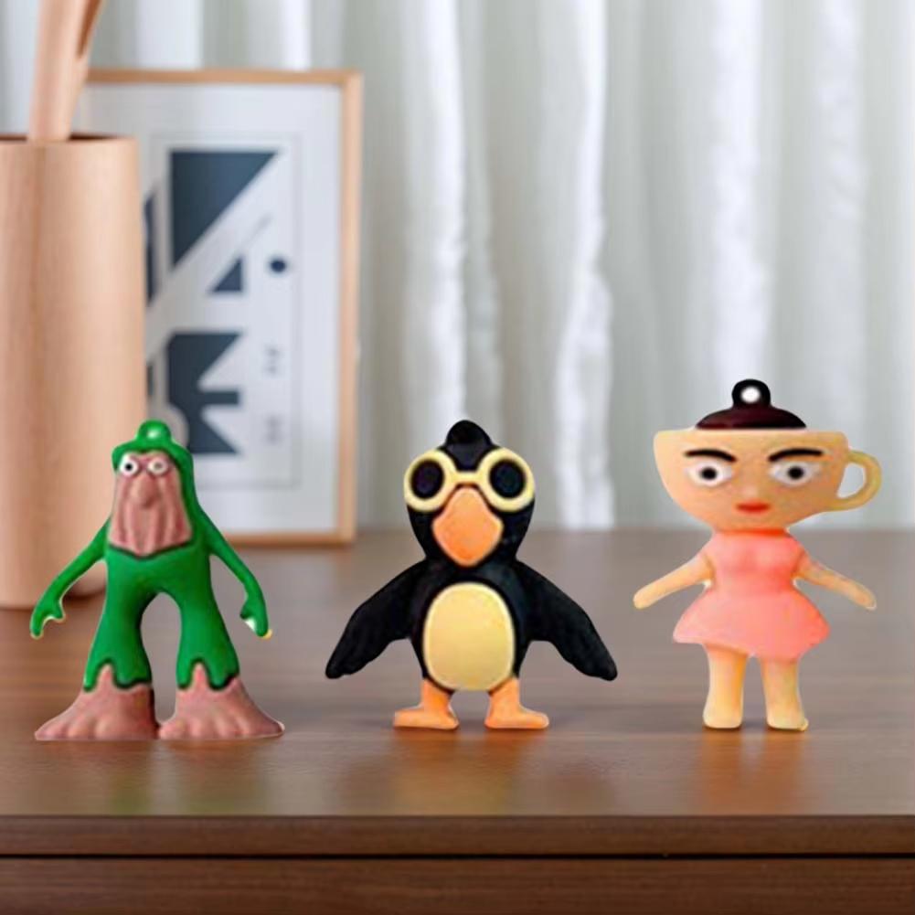 Italian Brainrot Action Figure Set, Tung Tung Sahur Tralalero Model, Fun Desktop Decorations Ornaments Toys for Kids and Fan