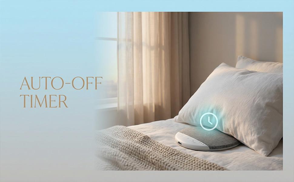 Under the Pillow Speaker |   Mini Bone Conduction Wireless Sleep Assist with Stereo Bass, White Noise, Volume Control, TF Card Support and Auto-off for Deep Sleep (blue)