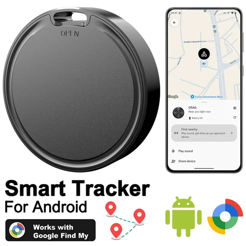 Smart Google GPS Tracker, Android Bluetooth Tag Tracking Device, Key Wallet Luggage Pet Item Finder, Precise Positioning for Android Smartphones (Not Compatible with Apple Devices)