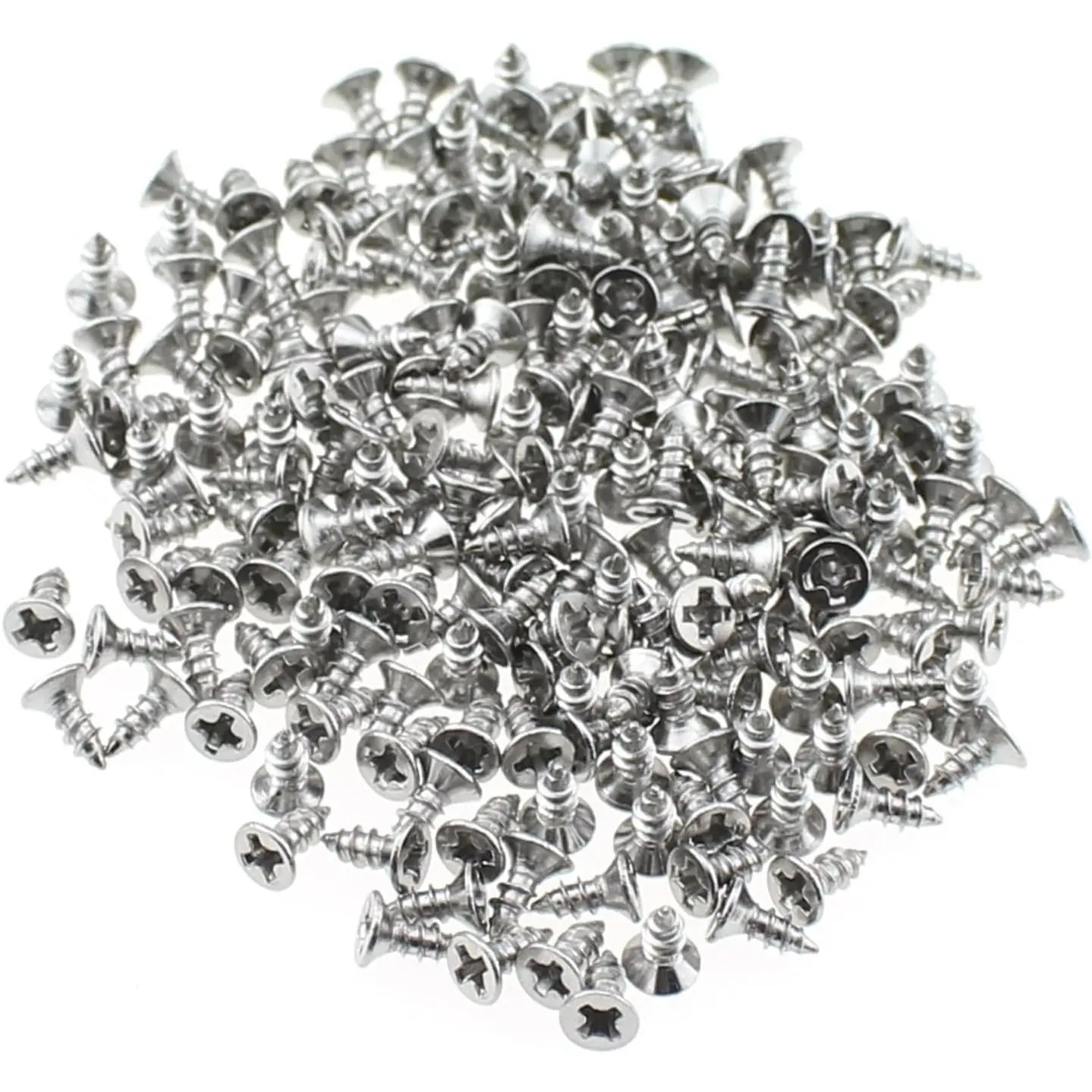 200 count 2x5mm Small Household Stainless Steel Screws Phillips Flathead  Screws DIY Screws for Kitchen and Office Decorative Boxes and Pictures Decorative Accessories