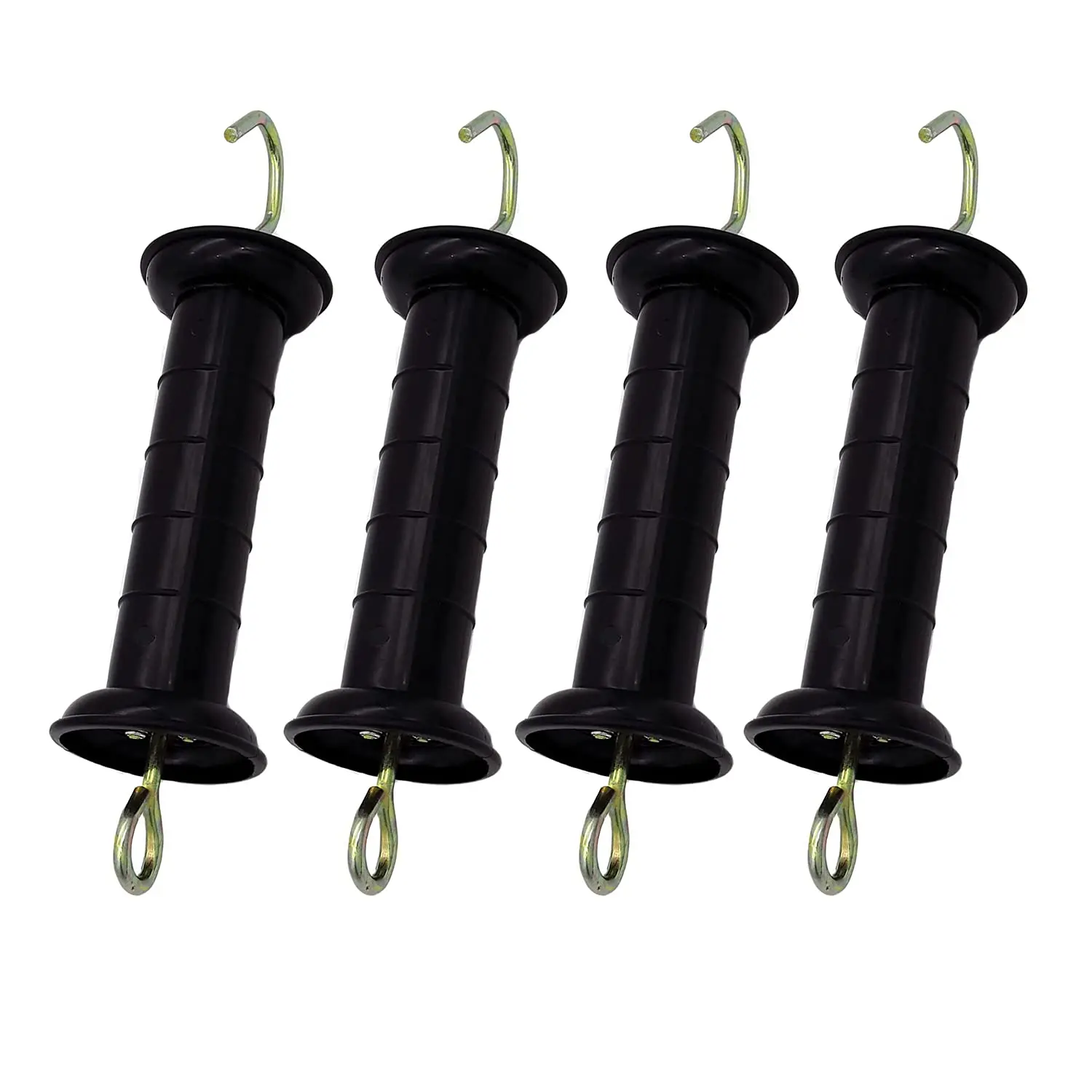 4 Pcs Plastic Electric Fence Gate Handle with Insulators and Spring