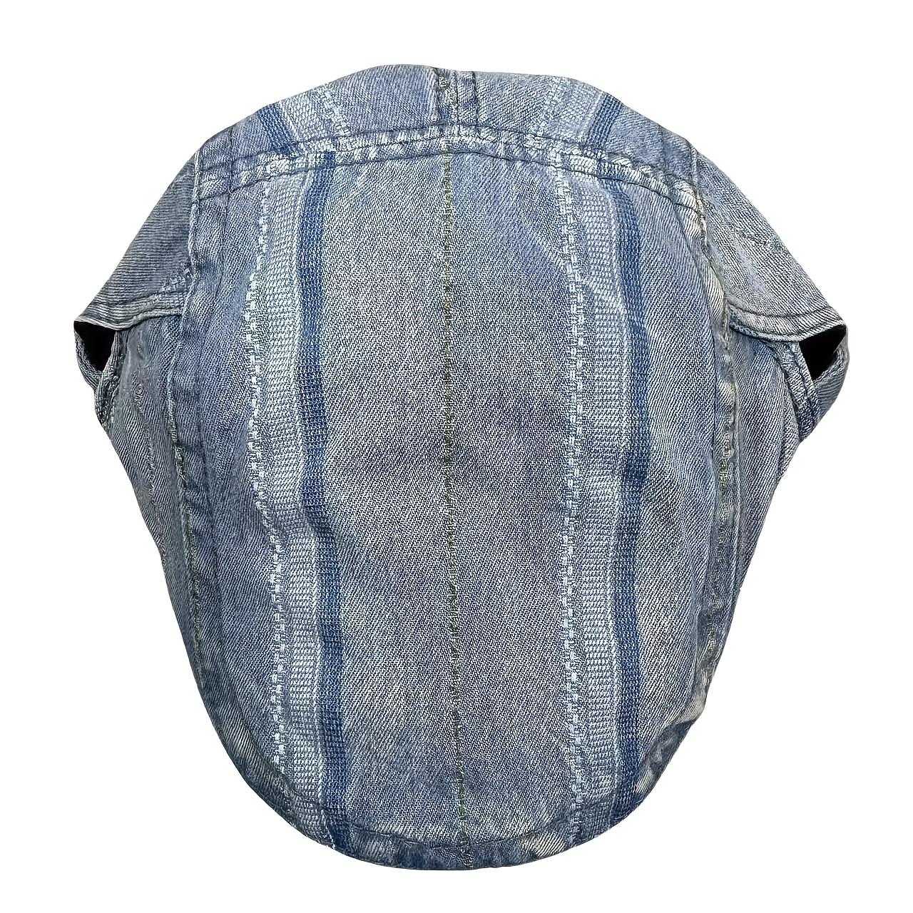 Japanese Washed Distressed Front Hat for Women, Spring/Summer Retro Versatile Thin Style Face-Revealing Literary Newsboy Beret