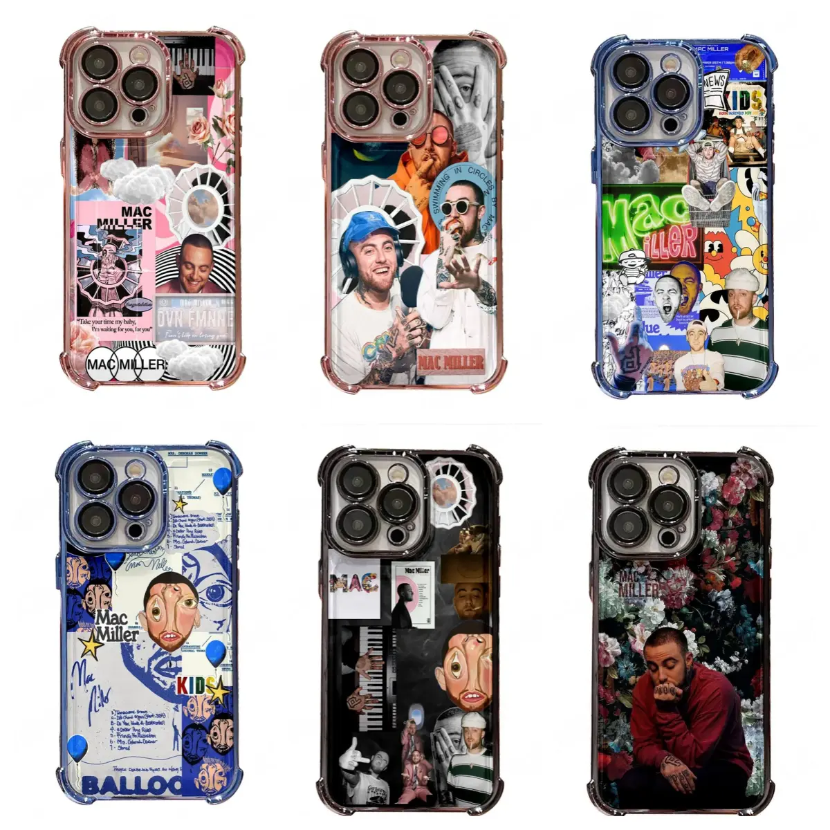 Mac Miller Collage Smartphone Case - Vintage Hip Hop Rap Artist Scrapbook Graphic, Shockproof Handheld Cellphone Protection Cover Compatible with iPhone 17 Pro Max,16,15,14,13,12,11 & Samsung S22,S23,S24,S25,S26 Ultra, Perfect Gift for Music Fans