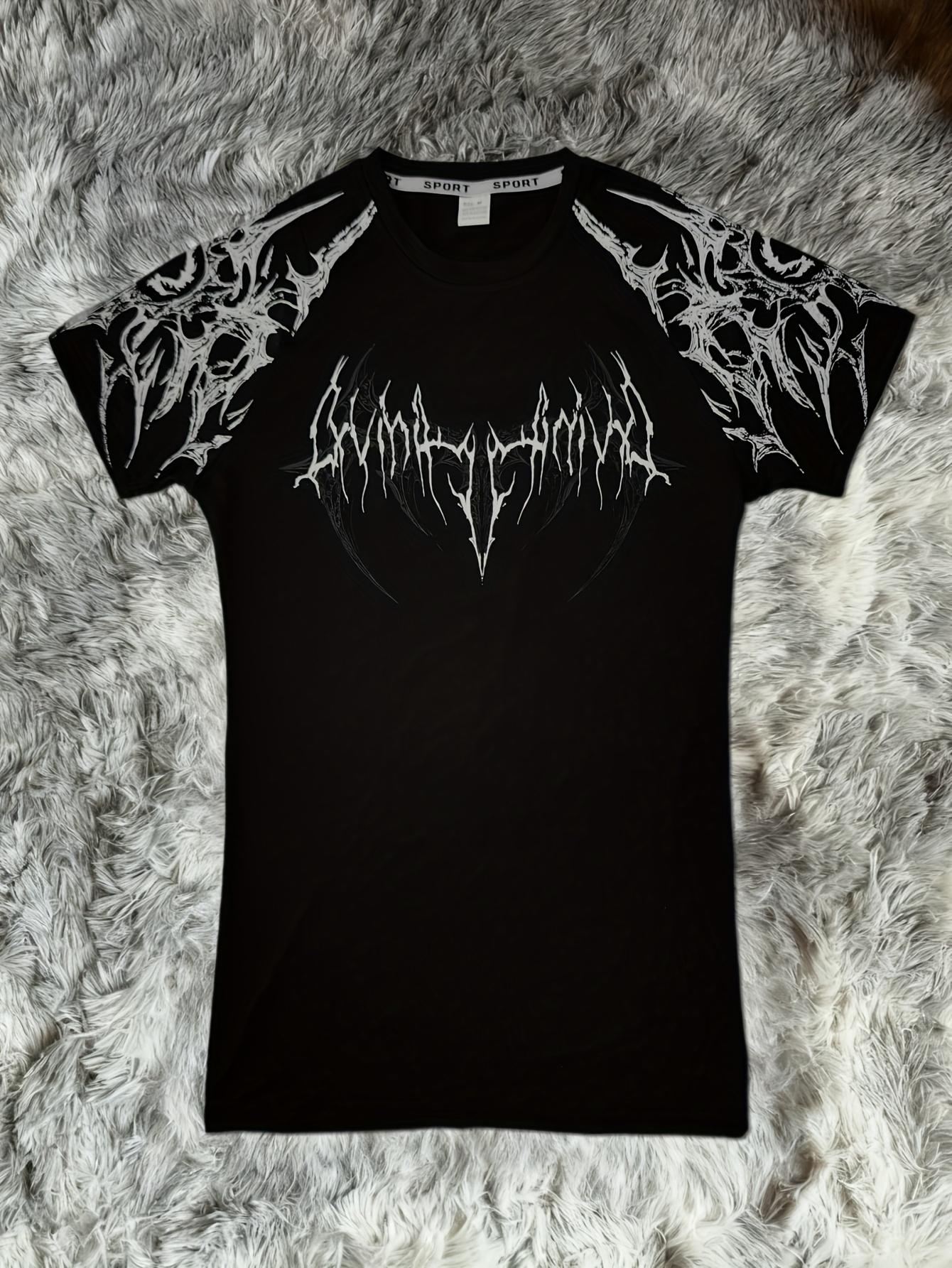 Men's Compression Short Sleeve T Shirt S XXL High Elasticity Muscle Fitness Shirt Unisex Black Tight fitting Red Geometric Muscle Texture Quick drying Moisture wicking for Workouts Yoga Beach Gym Tees Athletic Apparel