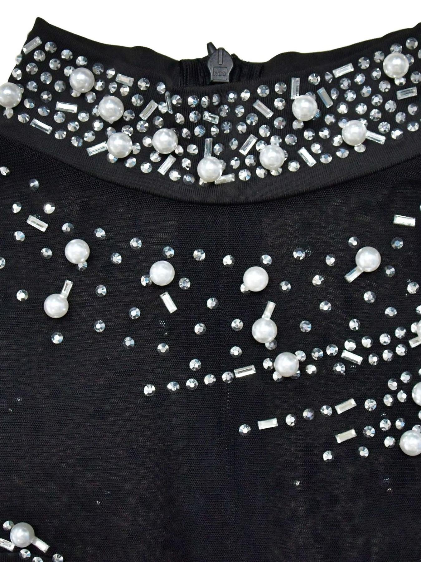 Women's Plain Rhinestone Decor Mock Neck Mesh Skinny Jumpsuit, Elegant Fashion Long Sleeve Zipper Jumpsuit for Party Club Dating, Valentine's Day Gift for Girl, Ladies Spring & Fall Clothes