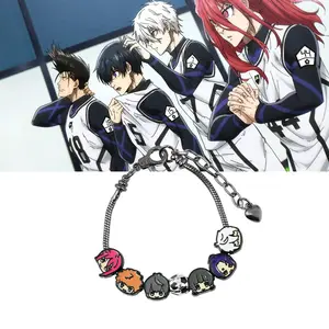 Anime BLUE LOCK Cosplay Bracelet Football Q Isagi Yoichi Rensuke Kunigami Chigiri Hyoma Character Charm Bracelets Bangle Jewelry
