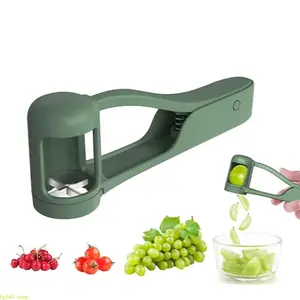 Stainless Steel Grape Cutter & Slicer, Practical Fruit Quarter Cutter, Safe Kitchen Gadget for Kids Aged 1 to 3, Multipurpose Tool for Grape, Cherry Tomato, Strawberry, Blueberry, Salad and Cake Decor