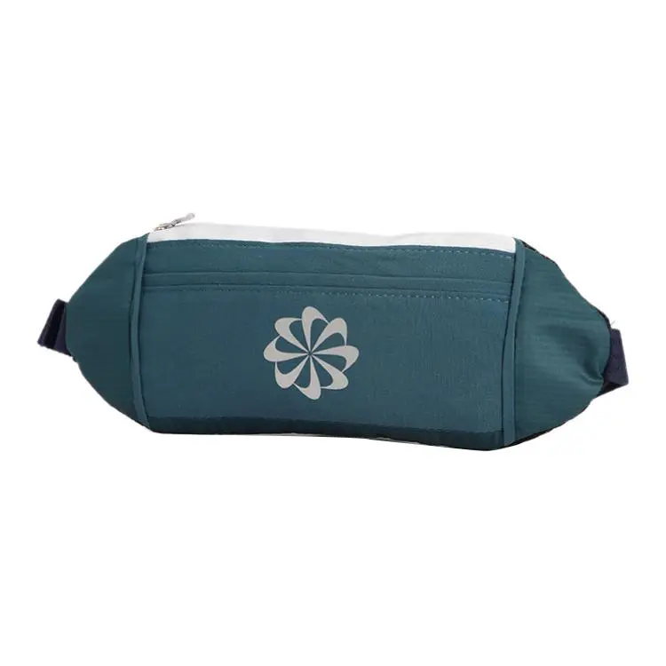 Nike Zippered Polyester Nylon Sports Waist Bag for Men and Women – Blue Contrast Design