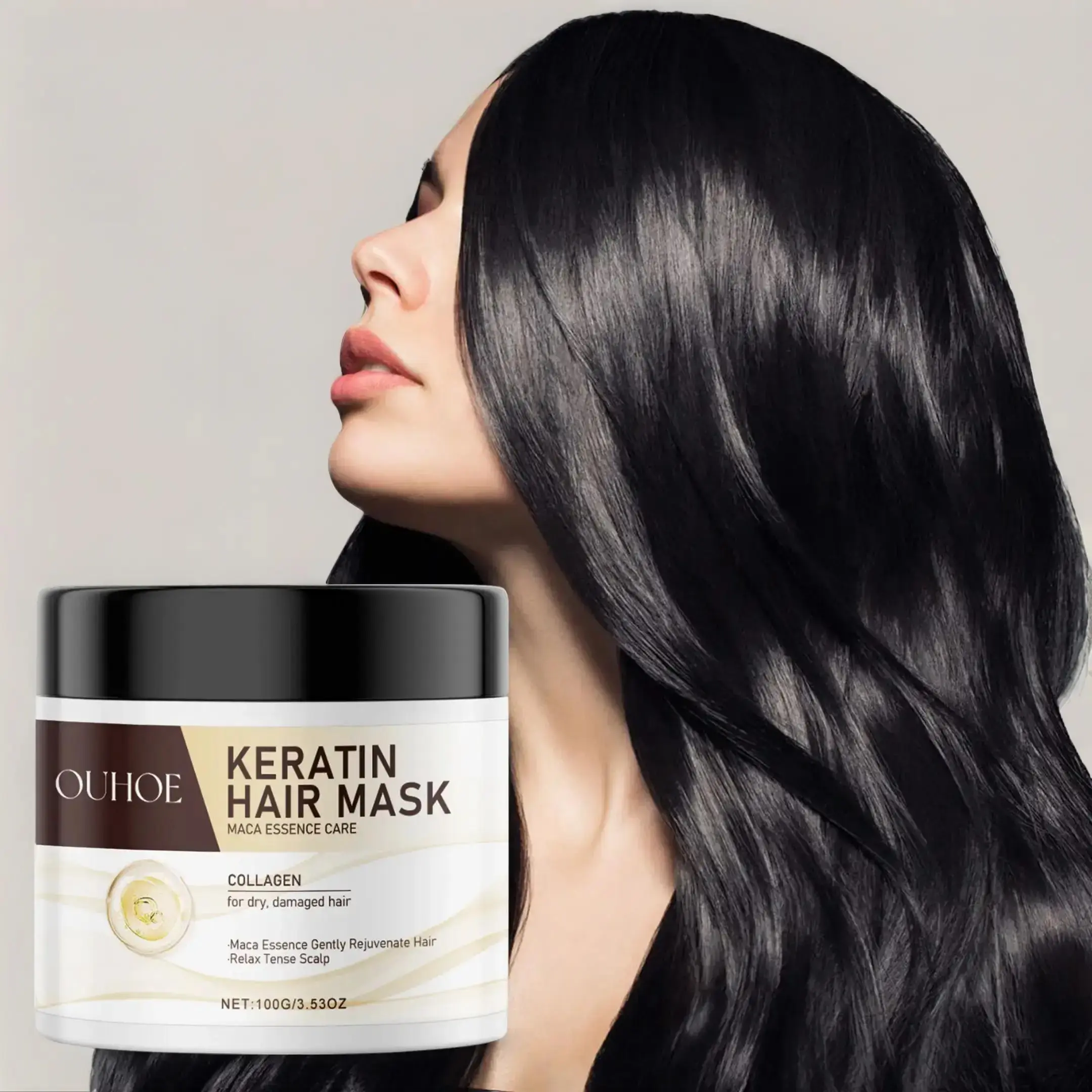 100g Collagen Hair Mask, Moisturizing Hair Mask, Hair Deep Nourishing Conditioner Mask, Hair Styling Product, Hair Care & Styling Product for Women & Men, Nourishing Hair Treatment, Nourishes Hair