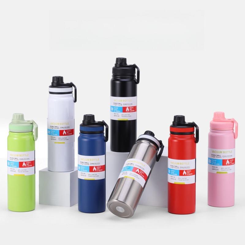27oz stainless steel vacuum insulated water bottle also doubles as a coffee mug, making it a portable outdoor beverage container with a convenient handle design, suitable for camping, family picnics, cycling, home, and office use. 27oz stainless steel vacuum insulated water bottle also doubles as a coffee mug, making it a portable outdoor beverage container with a convenient handle design, suitable for camping, family picnics, cycling, home, and office use.