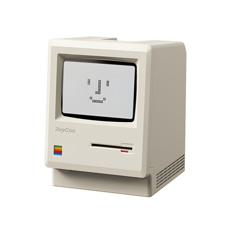 Maclock Maclock WB-8 Retro Pixel Alarm Clock, 1984 Computer-Inspired USB Desk ...